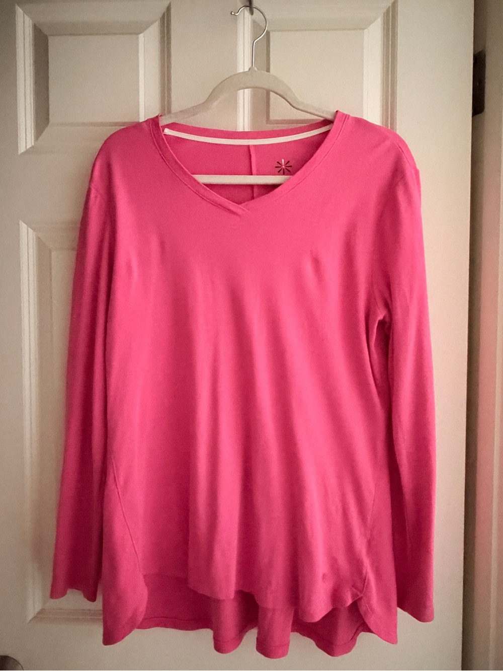 Like New! Isaac Mizrahi Pima Cotton V-Neck Long Sleeve Tunic Top